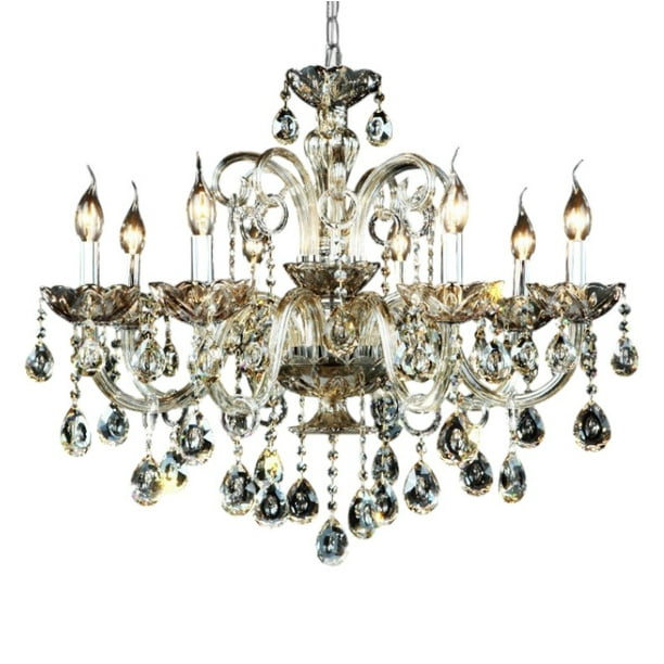 Candil de techo cristal cortado D'Gala Iluminación DG8095 Champagne de 8 luces