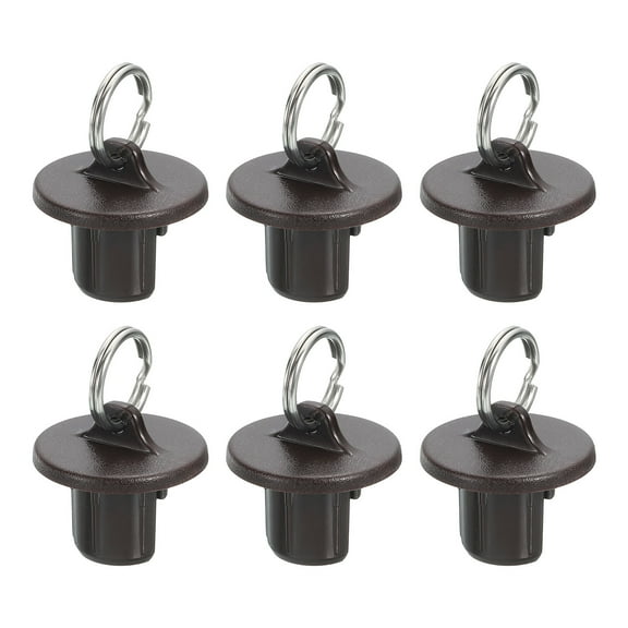 6Pcs Roller Shades Pull Ring End Cap, Roller Up Blinds Replacement, Coffee