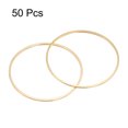 thumbnail image 3 of Unique Bargains 50 Pack 30mm Brass Hollow Circle Bezel Round Linking Rings(Light Gold), 3 of 4