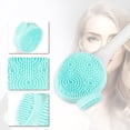 thumbnail image 2 of Unique Bargains Silicone Facial Cleansing Brush Multifunction Face Scrubber for Face Skincare Green White 6.10"x1.57", 2 of 7