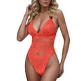 thumbnail image 1 of Gibobby Conjunto de lencería Conjunto de Liguero con Sujetador de Encaje, Lencería Elegante y Exquisita para Mujer para Noche de Bodas, Luna de Miel y Más(Naranja, G), 1 of 5