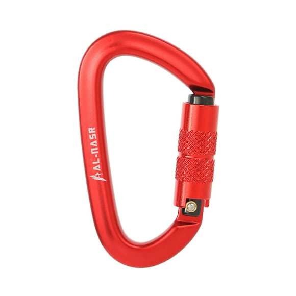 AL-NASR 10 KN/16KN Twist Locking Gate Carabiner Certified Auto Lock Carabiner Outdoor D-ring Buckle Climbing Canyoning Hammock Locking Clip