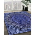 thumbnail image 3 of Ahgly Company Machine Washable Indoor Square Transitional Light Slate Blue Area Rugs, 6' Square, 3 of 7