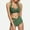 01 Army Green, variant on Hicidod High Waisted Bikini Sets for Women Tummy Control Solid Beach Bathing Suits Modest Criss Cross Cute Halter 2 Piece Swim Suit