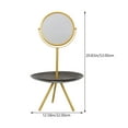 thumbnail image 2 of WRITWAA 1 Ensemble Miroir de Meuble-Lavabo pour Commode avec Angle Ajustable et Rangement pour Bijoux 53x32 cm, 2 of 7