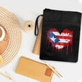 thumbnail image 3 of HELLHERO 1pcs Gift Bag Book Covers with Pocket Lightweight Polyester Book Organzoer Holder for Hardcover Notebook Bible11.4 Inch X 8.66 Inch, Puerto Rico Flag Heart, 3 of 8