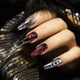 thumbnail image 4 of Pegatinas para uñas con diseño de calavera y labios rojos en relieve de Halloween con diseño de títeres de terror en 5D, 4 of 5