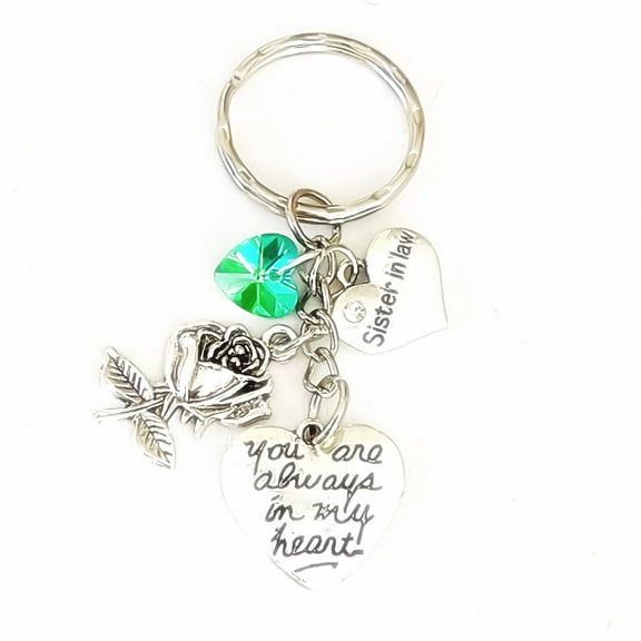 Sister in Law Silver Charm Keychain You Are Always in My Heart Gift of Love | Accessories for Women