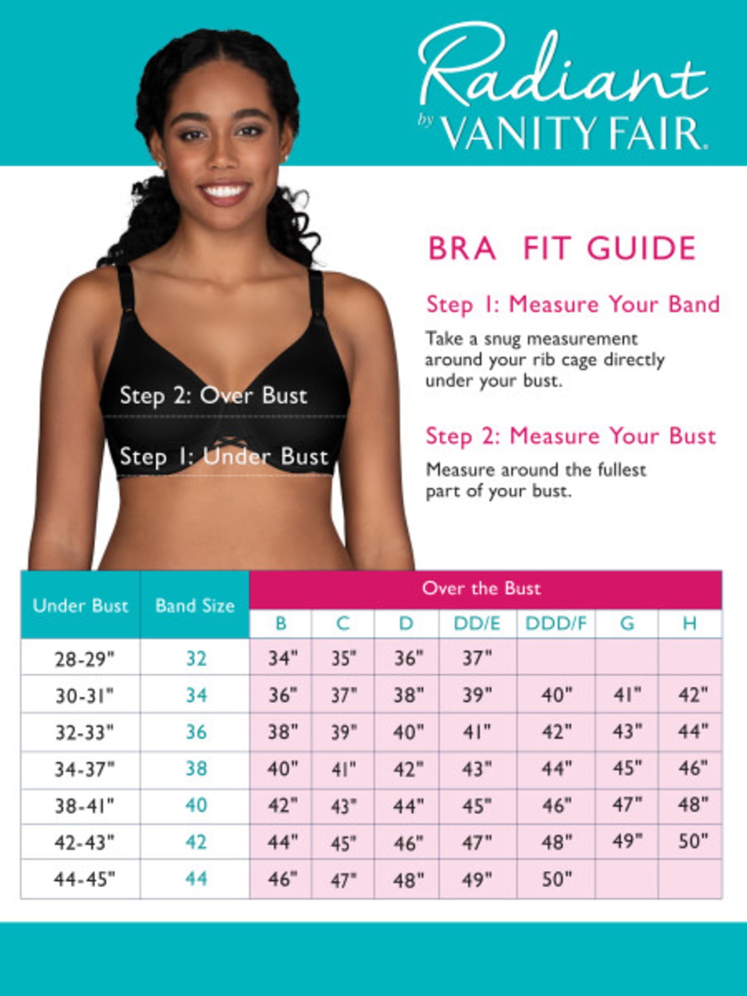 Radiant By Vanity Fair Women S Back Smoothing Underwire Bra Style Walmart Com