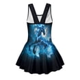 thumbnail image 5 of Uourmeti Girls' Lightning Horse Fantasy Print Skirted One-Piece Swimsuit - Quick Dry, Stretchy Swim Dress for Beach, Pool & Summer Vacations, 5 of 8