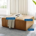 thumbnail image 7 of Modway Bartlett Modern Upholstered Faux Leather Ottoman in Tan, 7 of 7