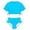 Sky Blue, variant on Two Piece Girl Swimsuit Bikini Set Adjustable Drawstring Swimsuit Cute Swimsuit Girls 11-12 Years
