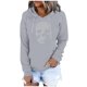thumbnail image 2 of Puntoco Mujer Moda Casual Impreso Blusa de manga larga Bolsillo Pullover tops Sudaderas con capucha Puntoco Puntoco-323, 2 of 7