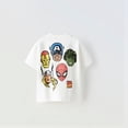 thumbnail image 4 of Camisetas de verano para niños y niñas, ropa deportiva informal, Camiseta con estampado de dibujos animados, Tops holgados de manga corta con cuello redondo a la moda, 4 of 5