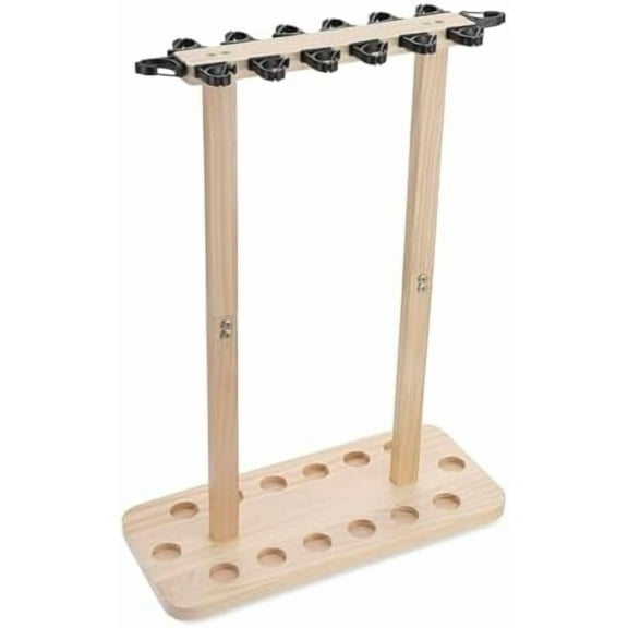 Fishing Rod Storage Racks, 100% Wood Floor Stand Fishing Pole Holders for Garage of 14 Rods or Combos$$Sport & Recreation Other