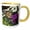 Yellow/White, variant on 3drose, Macro Photograph of a Monarch Butterfly on Butterfly Bush Blossoms., 11oz Two-tone Yellow Mug
