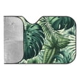 thumbnail image 4 of Awypu Palm Leaf Green Tropical Leaves Decorative Sunshades Car Sun Shade Windshield 51.18*27.59 in, 4 of 7