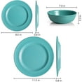 TP Dinnerware Sets, Melamine Dinner Service for 6, 18Piece Plates and