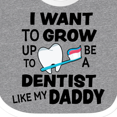 thumbnail image 4 of Inktastic I Want to Grow Up to Be a Dentist Like My Daddy Boys or Girls Baby Bib, 4 of 4