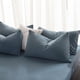 thumbnail image 1 of Funda de almohada lavada de color sólido para ropa de cama - Funda de almohada de poliéster transpirable, diseño suave sin núcleo para dormir cómodamente, 1 of 6