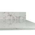 thumbnail image 4 of Montary Company Engineered Stone Carrara White 22 inch x 4 inch Bathroom Side Splash, 4 of 5