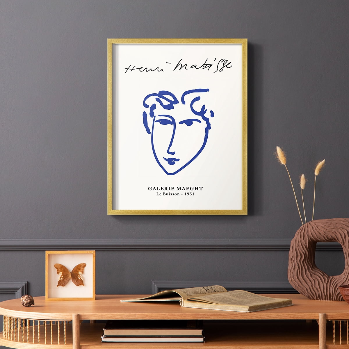 Matisse CVII Framed Print in Gold Solid Wood 11 x 14 Framed Print