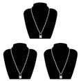 thumbnail image 2 of Youkk Collier Pendentif Gothique pour Femmes Pièces à Grand Application Bon Cadeau Collier en Acier Inoxydable Mode Argent 3ensemble, 2 of 3