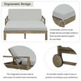 thumbnail image 6 of Harper & Bright Designs Wooden Outdoor Double Lounge Chair with Adjustable Height, Sunbed Outdoor Daybed Seating 2 People for Poolside Garden and Backyard, Grey, 6 of 15