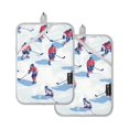 thumbnail image 7 of Yayeee Pot Holders Kitchen Heat Resistant with Pocket 7"x9.8" Cotton Oven Cooking Hot Pads, Ice Rink, 7 of 7