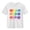 01 White, variant on Freshbabe Kids Girls Rainbow Watercolor Heart Graphic Crew Neck Short Sleeve T-Shirt, Cute Love Print Tee For Everyday Wear
