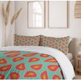 thumbnail image 6 of Ambesonne Fruits Duvet Cover Set, Tropical Papaya Slices Art, 2-Calking, Dark Coral and Seafoam, 6 of 7