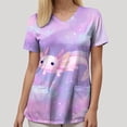 thumbnail image 7 of felwors Print Scrubs for Women Nurse Vet Pediatric with Design Fit Plus Size Scrub Tops 2026 Spring Summer Scrub Shirts (Light Purple, XXXL), 7 of 7
