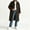 Bronze, variant on Women's Loose Long Trench Coat Vintage Corduroy Collar Contrast Jacket, Casual Single‑Breasted Cotton Overcoat with Pockets for Daily Wear