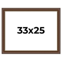 33x25 Copper and Brown Real Wood Picture Frame Width 2 inches | Interior Frame Depth 0.5 inches |