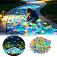 thumbnail image 1 of Glowing Pebbles for Garden Luminous Stones Night Light Outdoor Fairy Decorative Aquarium Tank Rocks, 1 of 3