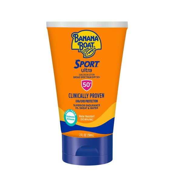 Banana Boat Ultra Sport Sunscreen Lotion SPF 50+, 2 oz