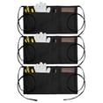 thumbnail image 1 of Delantal de cintura de trabajo Shelvestar de lona negra con 3 bolsillos, 1 of 6
