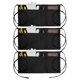 thumbnail image 1 of Delantal de cintura de trabajo Shelvestar de lona negra con 3 bolsillos, 1 of 6