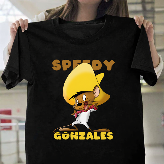 Speedy Gonzales Retro Vintage Cartoon Animal Sport Graphic Unisex T-Shirt, up to size 3XL.