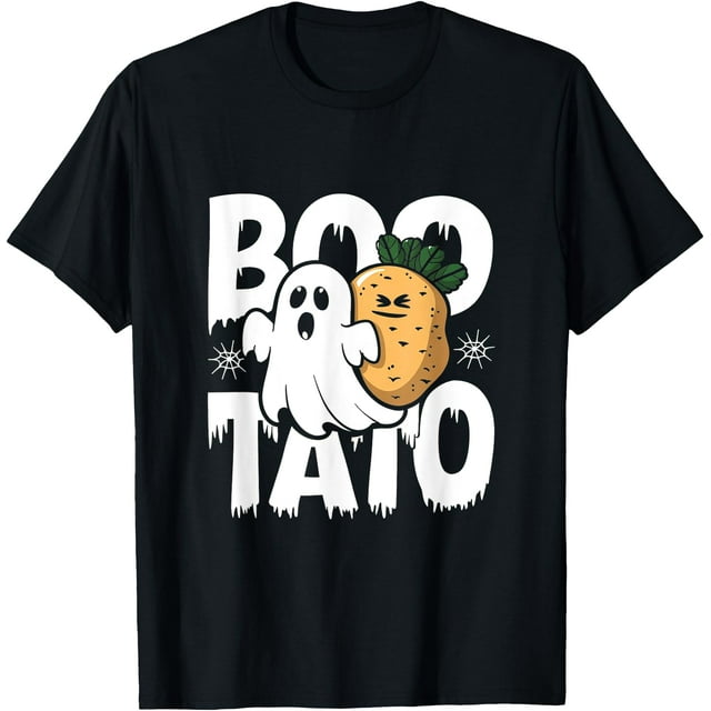 Bootato Mignon Fantôme Pomme de Terre T-Shirt Drôle d'Halloween - Blanc - m
