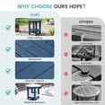 thumbnail image 2 of FUNDAZE 2-Tier Round HDPE Patio Side Table, End Tables For Living Room, Waterproof Indoor & Outdoor Small Table for Poolside, Garden, Navy Blue, 2 of 10