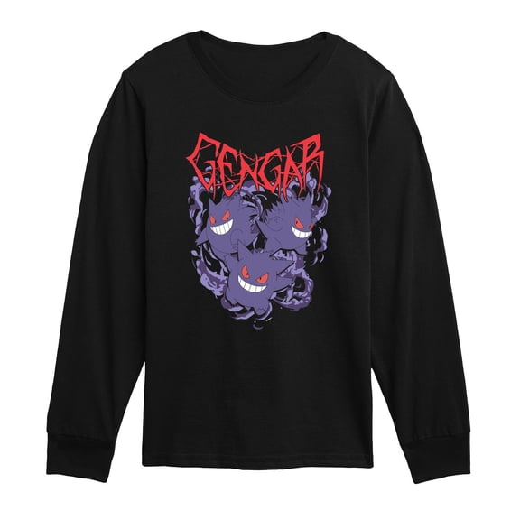 Pokémon - Gengar - Youth Boys Long Sleeve Graphic T-Shirt