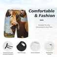 thumbnail image 3 of Fotbe Daisy Flower Field Cow Traje de Baño para Hombre – Shorts de Natación de Secado Rápido con Forro y Bolsillos-X-Large, 3 of 6