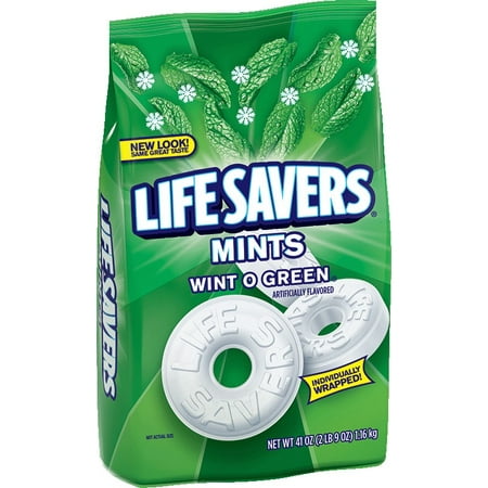 Life Savers Wint O Green Mints Candy Bag, 2lbs 9oz