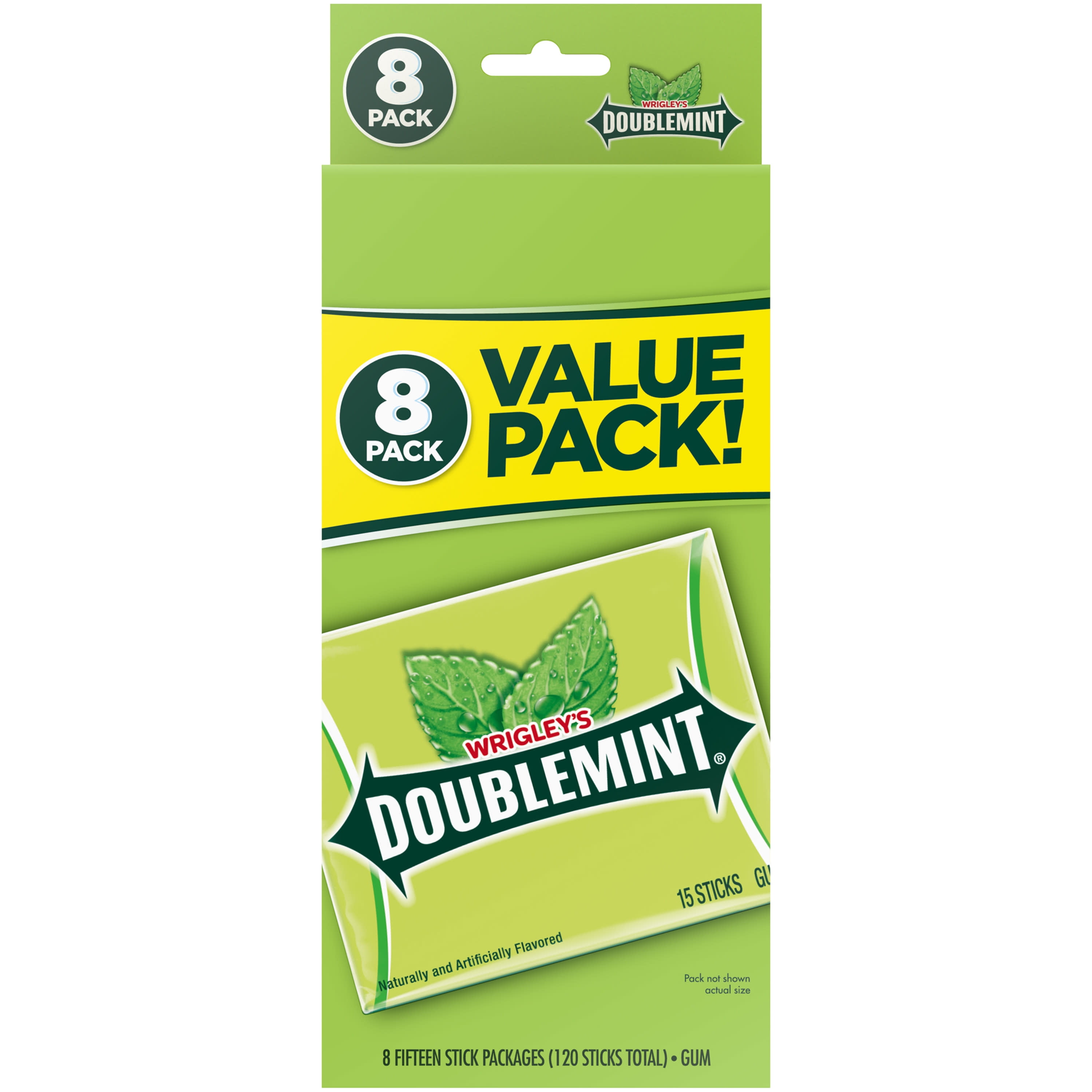 Wrigley's Doublemint Bulk Chewing Gum, Value Pack 15 ct (8 Pack