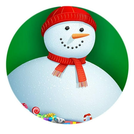 

Round Tablecloth Elastic Edge Fitted Table Cover Christmas Themed