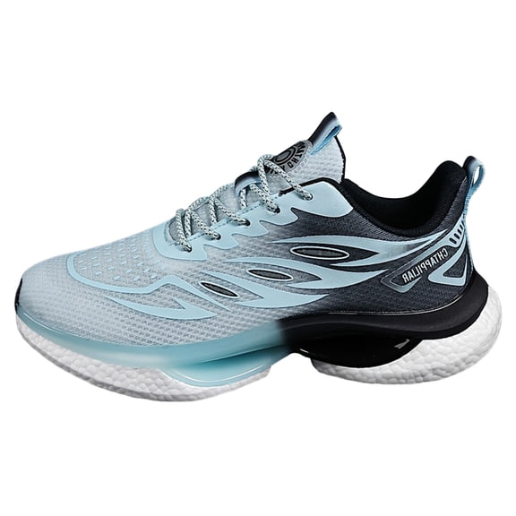 Womens Running Shoes Fashion Lightweight Thikc Soft Sole Lace up Athletic Shoes for Travel Jogging Casual Slip on Sneakers Sky Blue Size 6.5