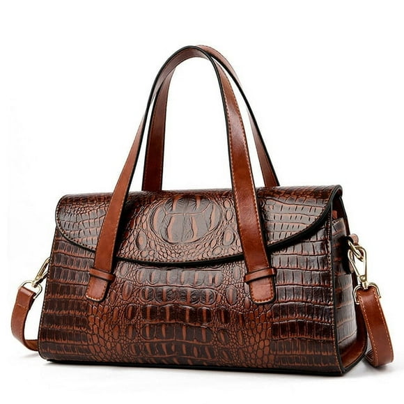 LHSHID Crocodile Luxury Leather Handbags Women Bags Designer Vintage Alligator Satchel Tote Purse Lady Shoulder Hand Bag for Women