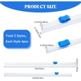 thumbnail image 2 of 8Pcs 2 Styles Refillable/Self-Adhesive Plastic Wrap Slide Cutter Compatible for 12/13in Cling Film Dispenser Sliding Cutter Two Way Replacement Home Kitchen Tin Foil Baking Parchment Paper, 2 of 9