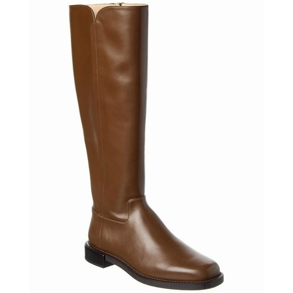 Stuart Weitzman Leather Knee-High Riding Boot, 6.5, Brown